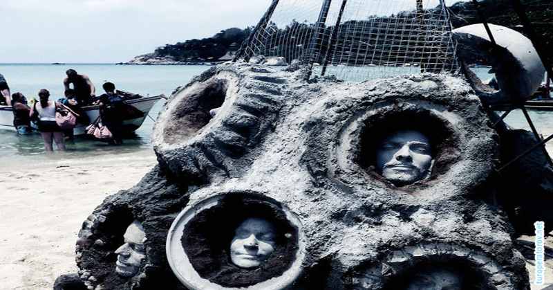 Подводные скульптуры на острове Ко Тао в Тайланде